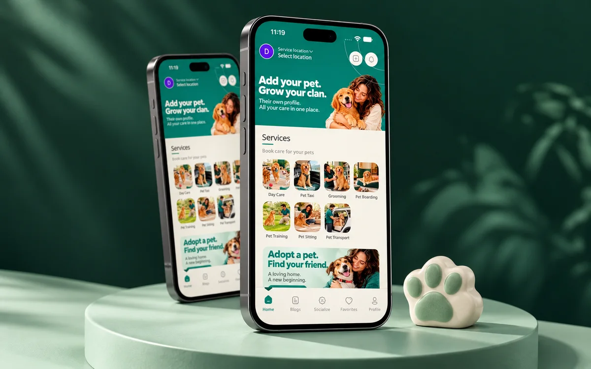 Clan of Pets promotional device mockup — generated project thumbnail